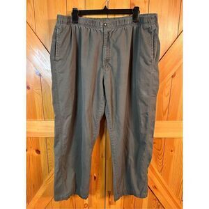 Towncraft Mens Pants Green  Elastic Size 42X30 Zip Front Pockets (2712)